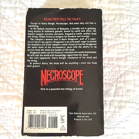 Necroscope, book 1 in supernatural horror series by Brian Lumley 1986 - Picture 3 of 6